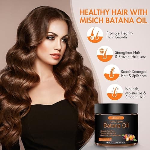 MISICH Raw Batana Oil for Hair Growth, 100% Natural Pure Botana Oil Paste from Honduras, Unrefined Organic Batana Hair Mask for Prevent Hair-Loss, Enhances Thickness for Men & Women 5.3 oz thumbnail 3