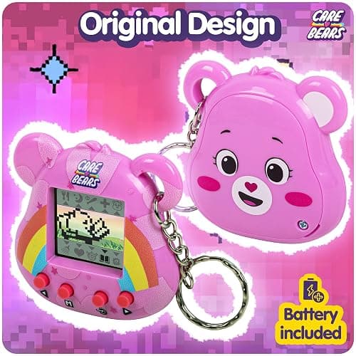 Care Bears Digital Pet - Cheer Bear Nano Pet with Care Features, 1.4” Inch Screen, Handheld Interactive Virtual Pets for Kids, Collectible Electronic Toy, Battery Included thumbnail 7