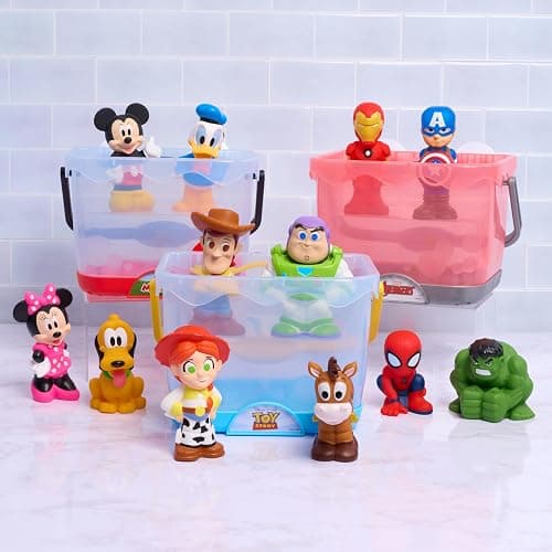 Disney et Pixar Cars – Panier de Bain avec 5 Figurines de Bain (Lightning McQueen, Mater, Doc Hudson, Sally et Chick Hicks) – pour Tout-Petits et Enfants dès 3 Ans | Lightning McQueen, Mater, Doc Hudson, Sally, Chick Hicks, rangement de bain à ventouse, résistant à la moisissure thumbnail 6
