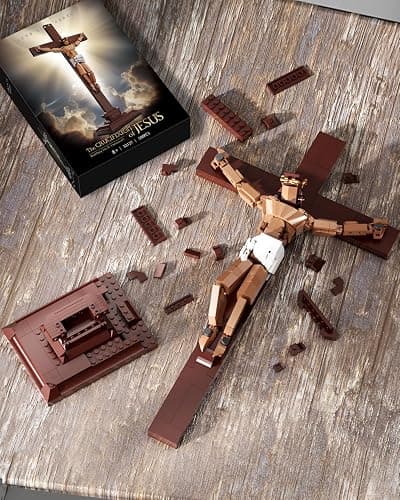 Jesus Crucifixion Building Blocks Set, Compatible Lego Religious Christian Toy Gift for Adults & Kids, Bible Story Model for Home Church Office Decor, 588 PCS thumbnail 2