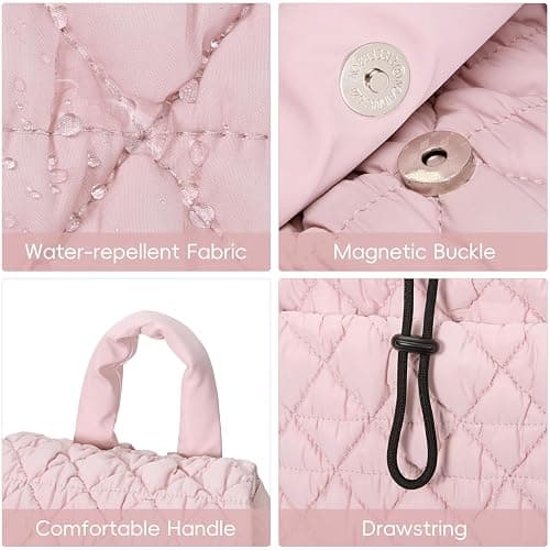 CLUCI Puffy Quilted Backpack Purse for Women, Casual Lightweight Daypack for Women Travel | Purse, Casual, Lightweight, Travel thumbnail 5