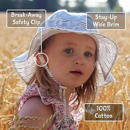Jan & Jul Kids' 50+ UPF Adjustable Sun Hat with Chinstrap for Baby Toddler Girls thumbnail 2