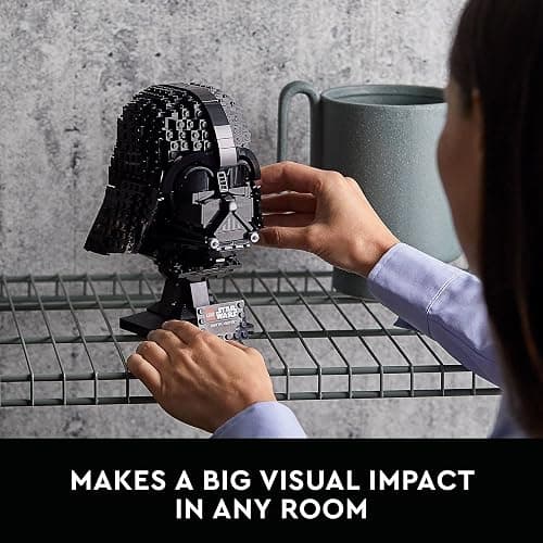 LEGO Star Wars Darth Vader Helmet Building Set for Adults - Collectible Model Kit for Men & Women, Ages 18+ Years - Gifts for Christmas for Men & Women - 75304 thumbnail 5