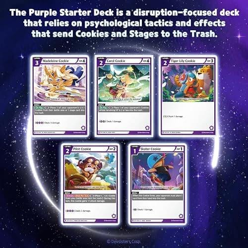 CookieRun Trading Card Game: Starter Deck Purple | 2 Player Competitive TCG | 20 Minutes | Includes 60 Cards thumbnail 4