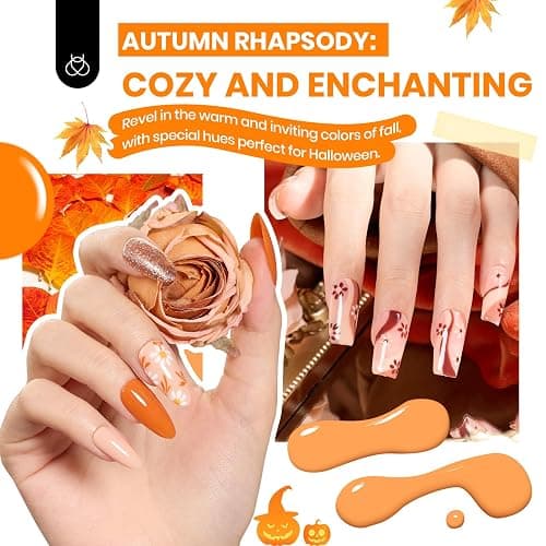 Beetles Gel Polish Seasonal Symphony- 85Pcs Gift Gel Nail Polish Kit with UV Light, 55 Colors Nail Set with Diamond Decorations & Manicure Art Stickers and Tools Soak Off All Season Gift for women thumbnail 2