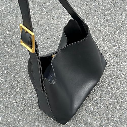 Women's Solid Color Tote Bag Two-Piece Set, Fashionable Bucket Large Capacity Casual Two-Piece Shoulder Messenger Bag thumbnail 4