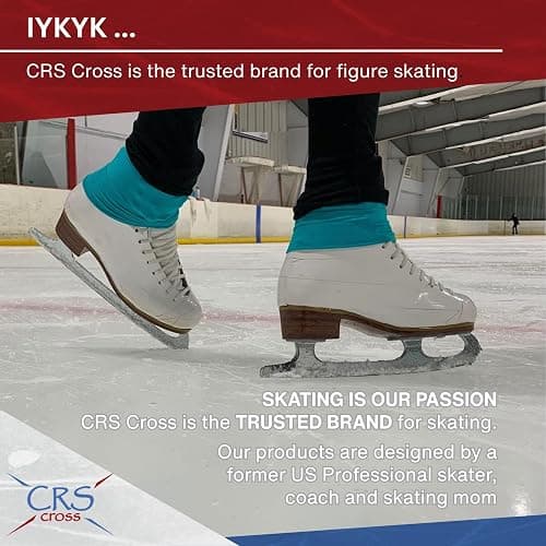 CRS Cross Figure Skating Socks. 2 Pair Knee High Tights. Premium Footed Ice Skate Dance Socks in a Variety of Colors. thumbnail 6