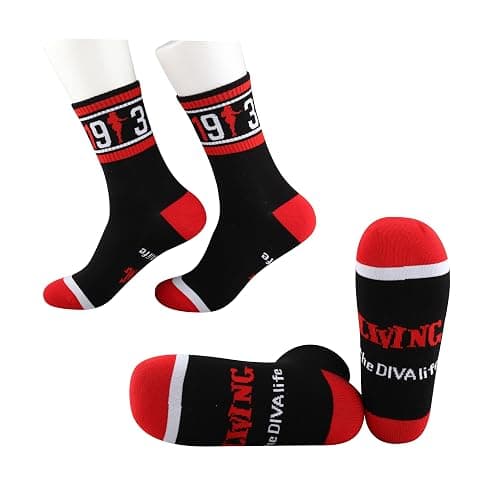 JXGZSO 2 Pairs Sorority Socks - Sister Gift: Living the Diva Life - Image 1