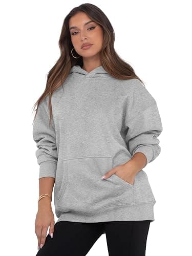 Womens Oversized Hoodies Fleece Loose Hooded Sweatshirt Fall Winter Outfits 2025 Trendy Clothes thumbnail 4
