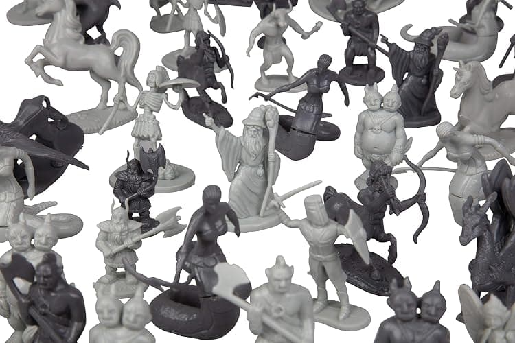Monster Fantasy Creature Mini Action Figure Playset - 98pcs Toy Miniatures w 14 Unique Designs - Dragons, Wizards, Orcs, & More- XL 1/32 Scale Compatible with Dungeons and Dragons and Other RPG Games thumbnail 3