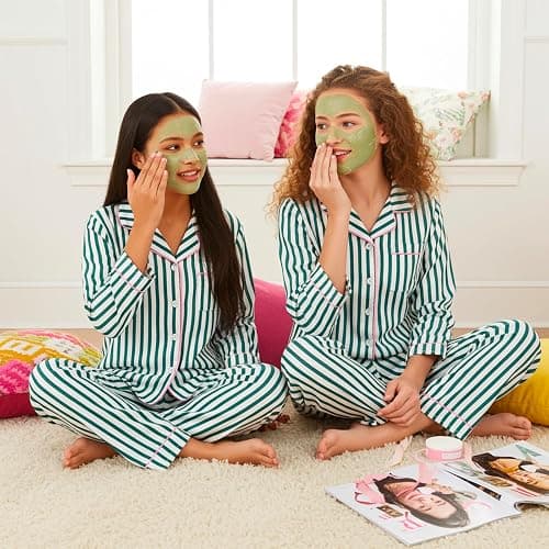 PATPAT Girls Satin Pajama Set - Silky Long Sleeve Sleepwear for Kids with Bag,Ages 5-14 Years thumbnail 4