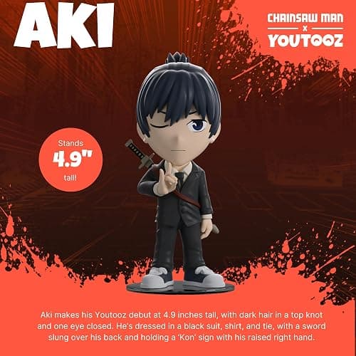 Youtooz Chainsaw Man AKI 4.9" Inch Vinyl Figure, Collectible AKI from Chainsaw Man thumbnail 2