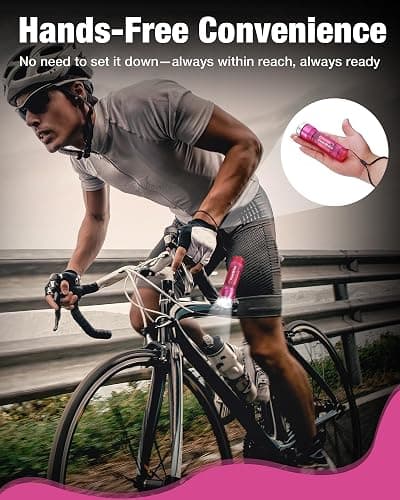 EverBrite Small Flashlight, Compact LED Flash Light with 3 Modes, 3 AAA Batteries Included, Water-Resistant Mini Flashlight for Home,Emergencies and Camping, Pink, 1 Pack thumbnail 7