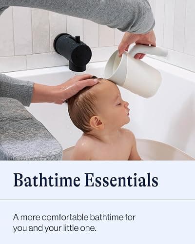 Lalo Bathtime Essentials - Includes Knee & Elbow Saver, Rinse Cup, & Spout Cover - Comfortable & Secure Baby Bath Essentials Made with Safe, Durable Materials and Easy to Clean - Sage thumbnail 2