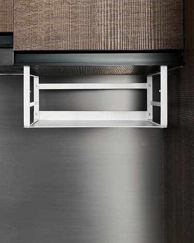 Nxconsu 2Pack Under Shelf Storage Basket Organizer Hanging Holder for Kitchen Cabinet Pantry Cupboard Closet Desk Bookshelf Organization Space Saver Heavy Duty Slide-in Adjustable Mounting Clamp White thumbnail 9