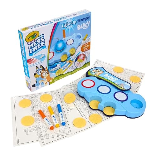 Crayola Magic Light Up Bluey Stamper Art Set, Toddler Mess Free Coloring & Stamping Kit, Holiday for Kids, Bluey Toys, Ages 3, 4, 5 thumbnail 3