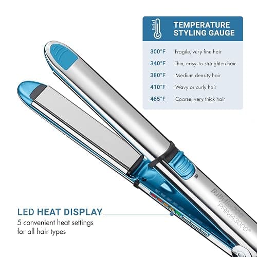 BaBylissPRO Nano Titanium Prima Ionic Hair Straightener – Professional Flat Iron & Curling Iron in One for Stylists, Pro Styling Hair Tool thumbnail 4