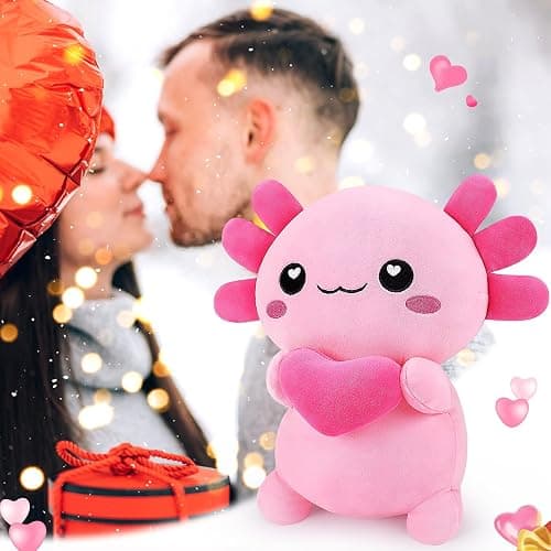 Achwishap Axolotl Plush,Axolotl Stuffed Animal Plush Toys,14” Salamander Plushies,Cute Plushies Soft Newt Plushy Kawaii Plushies Huggging Pillow,Cuddly Animal Body Pillow for Birthday(Pink) thumbnail 9