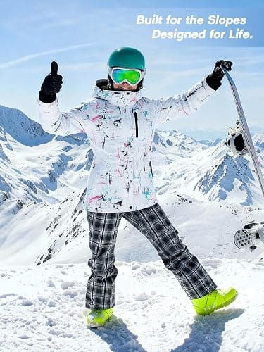 FREE SOLDIER Women's Waterproof Ski Snow Jacket Fleece Lined Warm Winter Rain Jacket with Hood Fully Taped Seams thumbnail 9
