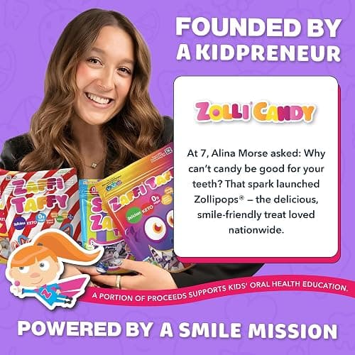 Zaffi Taffy Sugar Free Candy - Dye Free, Keto & Diabetic-Friendly, Dentist-Approved Treats for Kids (Natural Fruit Flavor, 3 oz) thumbnail 7