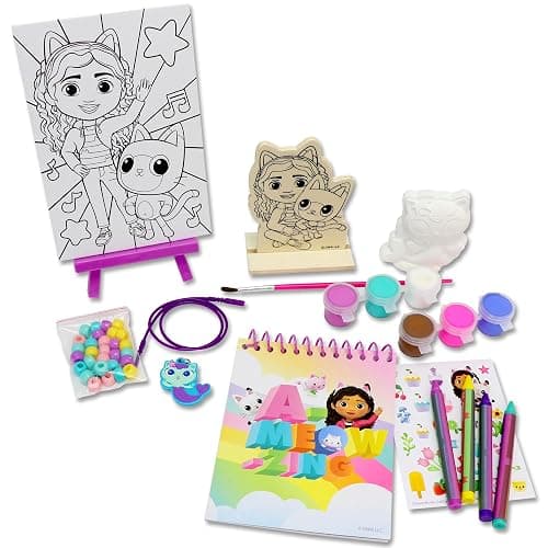 Tara Toys Gabby's Dollhouse 5-in-1 Creativity Tub Multi-Activity Art Kit for Kids with Coloring, Stamps, Stickers, and Fun Craft Materials Great Gift for Girls Ages 3+ | Includes stamps, stickers, and coloring tools. Official DreamWorks product boosts imagination and artistic expression thumbnail 5