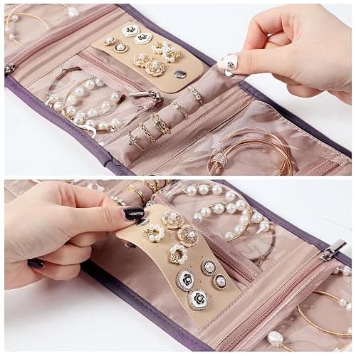 foldable travel jewelry organizer thumbnail 3
