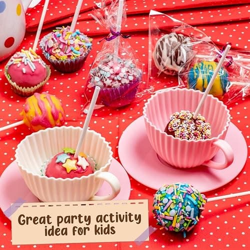 GirlZone Cake Pop Craze Kit, Baking Set for Kids Ages 10–12 with Cake Pop Mold, Stand, Gifting Bags & Decorating Pen, Fun Creative Kitchen Activity, Christmas & Holiday Gift thumbnail 7