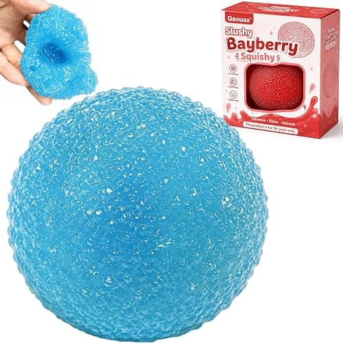 Slushy Bayberry Squishy, Crunchy Squishy Stress Ball for Adult (Blue, Large) - Image 1