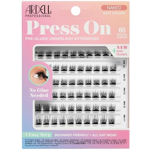 Ardell Press On Lashes Eyelash Extensions Naked Soft Volume – Pre-Glued Lash Clusters, Self Adhesive Eyelashes, No Glue Needed, DIY Lashes Clusters, 60 ct - Image 1