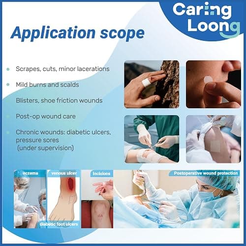 Medical Grade Hydrocolloid Roll for Wound Care - Highly Absorbent for Wound Care, Burn, Blister, Acne, Extra Large Patch with Self-Adhesive, Sterile & Waterproof (2in×12ft （11.8mil/0.3mm Thickness）) thumbnail 5
