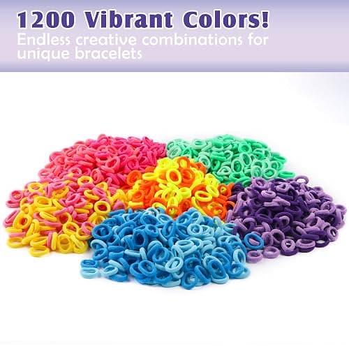 DPAPDI Bracelet Making Kit Toys for Kids, Girls Crafts for Ages 6-12 | Mermaid Weaving Loom Bracelets Kits with 1200+ Colorful Fabric Loops, Birthday Gift for DIY Beginners thumbnail 4