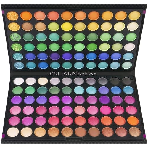 SHANY Highly Pigmented Eye Makeup Palette, 120 Matte Shimmer Metallic Eyeshadow Pallet with Long Lasting and Blendable Natural Colors - Classic Neon - Image 1