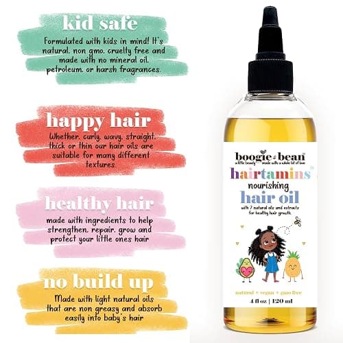 Boogie and Bean Baby and Kids Hair Growth Oil, Nourishing Hair Oil for Infants, Toddlers and Children, Moisturizes Waves, Curls, Coils and Locs thumbnail 3