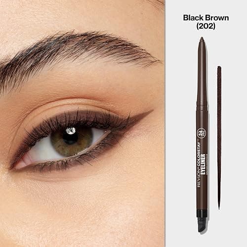 Revlon ColorStay Pencil Waterproof Eyeliner, Smudge-Proof, Eye Makeup with Built-In Sharpener, 202 Black Brown, 0.01 oz thumbnail 2
