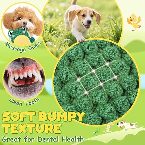 XIUGOAL Dog Toys to Keep Them Busy, 3 Pack No Stuffing Interactive Dog Toys with Crinkle, Squeaky Puppy Chew Toys for Small, Medium Breeds thumbnail 4