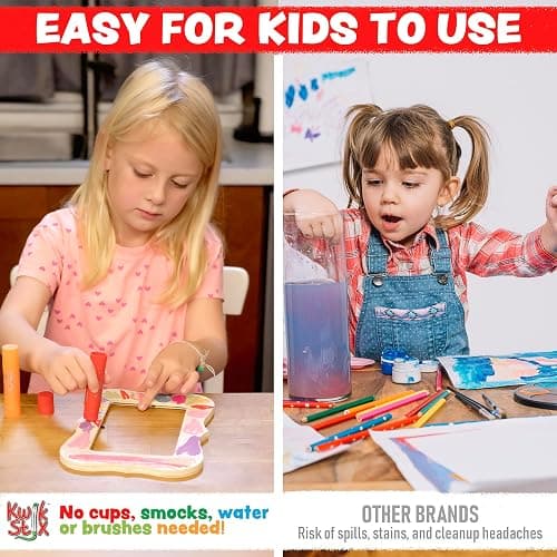 Kwik Stix Solid Tempera Paint Sticks, 24 Colors, Washable Paint Sticks for Kids, Non-Toxic, Quick Drying, Allergen Free, Comes in Classic, Metallic, & Neon Colors, Ideal for Kids and Toddlers thumbnail 6