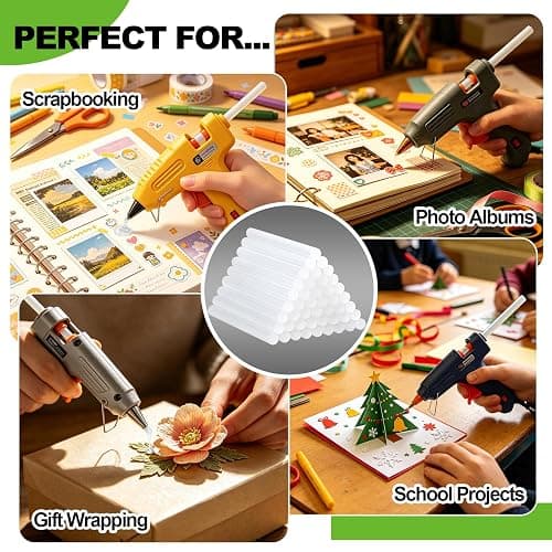 TUXIYA 100 Pack Mini Hot Glue Sticks,0.27"×4" Glue Gun Sticks | Clear Mini Glue Sticks for Hot Glue Gun, Quick Bonding for Crafting & DIY, Arts and Crafts thumbnail 5