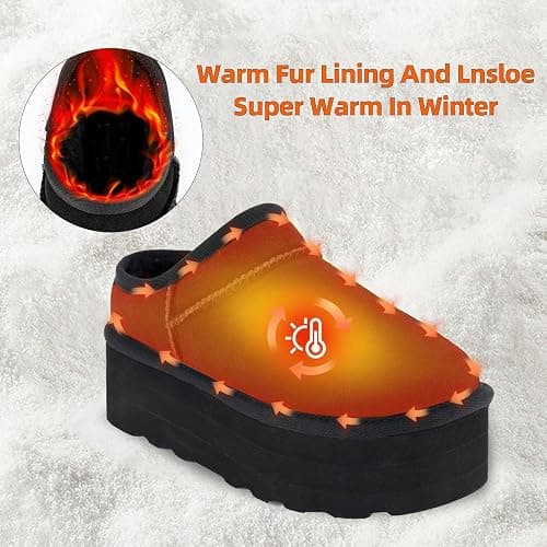 JZTBC Platform Boots for Women Ultra Mini Ankle Boots Huggy Cozy Slippers with Fur Interior Womens Suede Winter Boots thumbnail 3