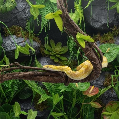 Suncalla 5 Pcs 35in Artificial Bendable Tree Branches for Decor, Natural | Fake Trunk Twigs with Leaves, Cherry Blossom Grape Vines, Halloween Steady Branch Garland, Wall Hanging Reptile Habitat Decor thumbnail 5