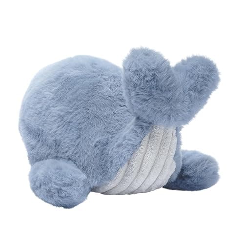Lambs & Ivy Bubbles & Squirt Soft Plush Blue Whale Stuffed Animal Toy | 10 Inch, Ultra-Soft Plushie with Textured Ribbed Velour Underbelly, All Ages, Machine Washable thumbnail 5