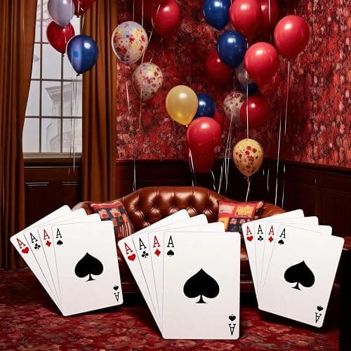 AceOrbit Giant Jumbo Playing Cards 2.62 ft Tall Giant Deck of Cards Large Print Playing Oversized Casino Theme Party Decorations for Adults Game Birthday Party Supplies thumbnail 2