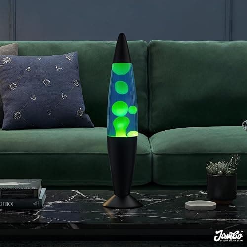 JAMBO 16" Beautiful Lamp- Blue with Yellow/Green Wax, Relaxing Liquid Lamp for Living Room Office Bedroom Adults Teens Kids, Magma Light, Night Light Nightlight, Home Decor thumbnail 8