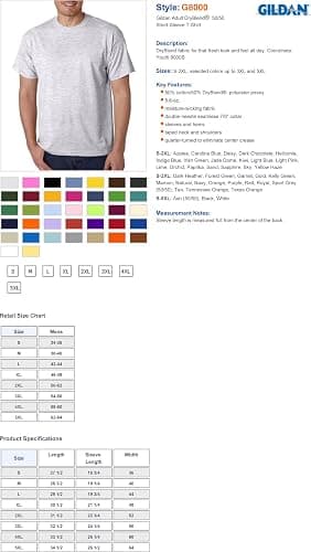 Gildan Large Men's DryBlend Classic T-Shirt thumbnail 2