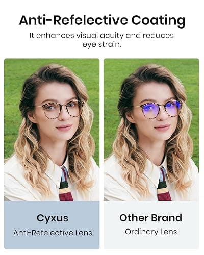 Cyxus Blue Light Glasses Men & Women Blocking UV Anti Eye Fatigue Eyewear Transparent Lens Sleep Better Stylish Frame thumbnail 3
