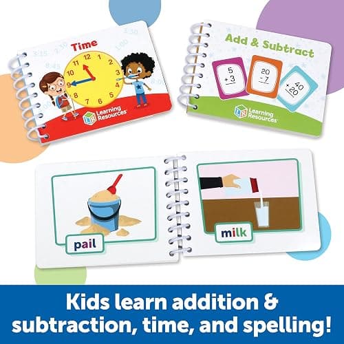 Learning Resources Skill Builders! First Grade Flipbook Library - 3 Pieces, Ages 6+, Math and Spelling Activities for Kids, First Grade Must Haves thumbnail 2