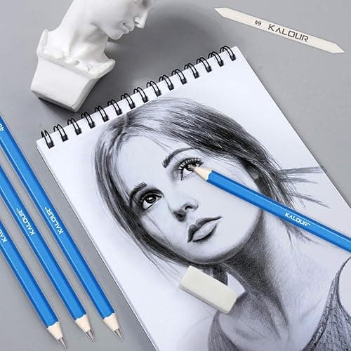 KALOUR 33 Pro Drawing Kit Sketching Pencils Set,Portable Zippered Travel Case-Charcoal Pencils, Sketch Pencils, Charcoal Stick,Sharpener,Eraser.Art Supplies for Artists Beginner Adults Teens thumbnail 2