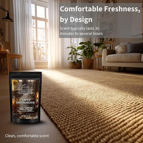 Lapew Pumpkin Spice Carpet Deodorizer Powder - Pet Safe Freshener for Vacuuming | Scented Odor Eliminator for Home | 16 oz thumbnail 5