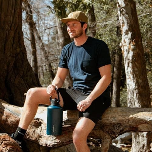 YONICOER Insulated Water Bottle 64oz,Triple Wall Vacuum Stainless Steel(Dishwasher Safe),Leak Proof & Non-BPA,Flask Jug with Paracord Handle & Straw Spout Lids Sports Sakura thumbnail 2
