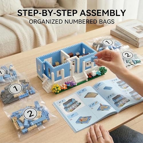 Gilmore House Building Set for Girls, Cozy Architecture Model Kit | Stars Hollow Luke’s, Meaningful Mother Daughter Gifts for Women, Teen Girls and Fans 1559 Pcs thumbnail 5