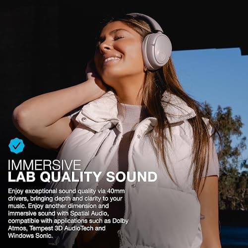 JLab JBuds Lux ANC, Over Ear Headphones, Active Noise Cancelling, Bluetooth, Mauve thumbnail 2
